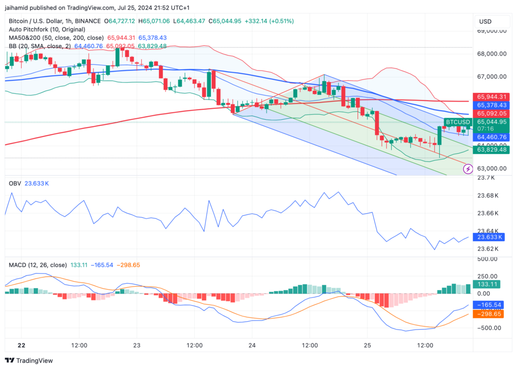 Bitcoin Wrestles with Resistance at $65K